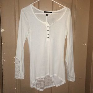 White long sleeve top